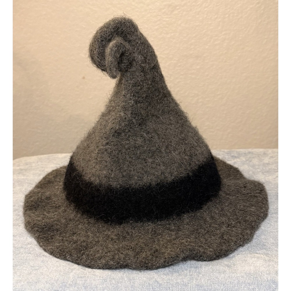 GOTHIC WITCHY FESTIVAL BOHO HIPPIE WITCHES‎ HAT FOREST HAT HAND KNIT and FELTED